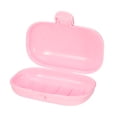 thumbnail image 1 of Jabonera de viaje, jabonera portátil, soporte para barra de jabón para acampar, gimnasio al aire libre con cubierta, rosa, 1 of 8