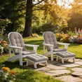 thumbnail image 2 of HONEY HOME Outdoor Adirondack Chair Cushions, 44x19x4 inch Waterproof Rocking Chair Cushion and 17x19 Ottoman Cushion for Patio, Garden, 2 of 7
