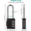 thumbnail image 3 of Combination Padlock Heavy Duty Lock - Weatherproof Padlock, Resettable Lock, 2.5inch Long Shackle 4-Digit Zinc Alloy Combination Lock for Shed Fence G, 3 of 5