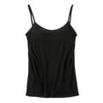 thumbnail image 1 of Wuffmeow Women Camisole Padded Double Layer Wire Free Adjustable Straps Solid Breathable Soft Fitness Active Top, 1 of 4