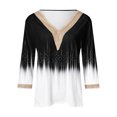 thumbnail image 4 of Sokhug Womens Summer Tops 2026 Dressy Casual Lace V Neck 3/4 Sleeve Shirts Trendy Printed Crochet Blouses Cute Boho Outfits, 4 of 5