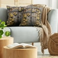 thumbnail image 5 of Ambesonne Rustic Throw Pillow Cover 2 Pack, Yellow Farmhouse Romance, 16", Mustard Taupe Caramel, 5 of 7