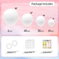thumbnail image 2 of Kit de guirnaldas con forma de arco con forma de globo Yishebapa, 135 unidades, látex blanco, 2 of 6