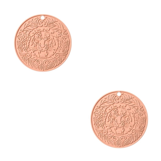 yingyy Pot Mat Anti-skid Heat Resistant Circle Placemat Anti-scalding Cup Dish Holder Household Kitchen Table Pad Protector Orange 2Set