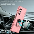 thumbnail image 6 of SaniMore for Samsung Galaxy Z Fold 4 (7.6" 2022) Case, [Magnetic Car Mount] [360 Degree Rotation Holder Bracket] PC Heavy Duty Military-grade Protective Shockproof Anti-fall Shell, Pink, 6 of 10