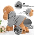 thumbnail image 3 of Unique Bargains Warm Hooded Cotton Dog Sweatshirt Hooded Pet Winter Clothes Coat Grey XXL, 3 of 7