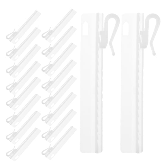 IDEANATEGRATE 25Pcs Clip-On Curtain Hooks for Window Treatment 11.8X0.59X0.39in