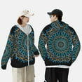 thumbnail image 6 of Gaeub Mandala Men's and Women's UPF 50+ Long-Sleeved Sun Protection Clothing, Fishing Shirt Long Sleeve Zip - 3X-Large, 6 of 9