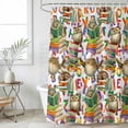 thumbnail image 6 of Owls Book Shower Curtain, Waterproof Shower Curtains for Bathroom, Funny Cartoon Animal Colorful Text Art Washable Fabric Bathtub Curtain Set Bath Decor with 12 Hooks Long 72"x84", 6 of 6