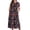 Floral Black, variant on Mengpipi Women's Plus Size Casual Short Sleeve Crewneck Dress Flowy Tiered Loose Maxi Dress with Pockets Navyblue 1X-5X