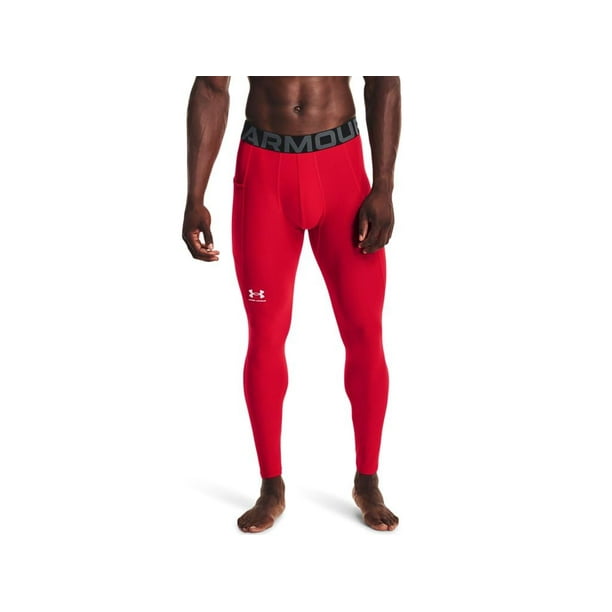 Leggings Under Armour HeatGear Armour para Hombre Rojo/Blanco