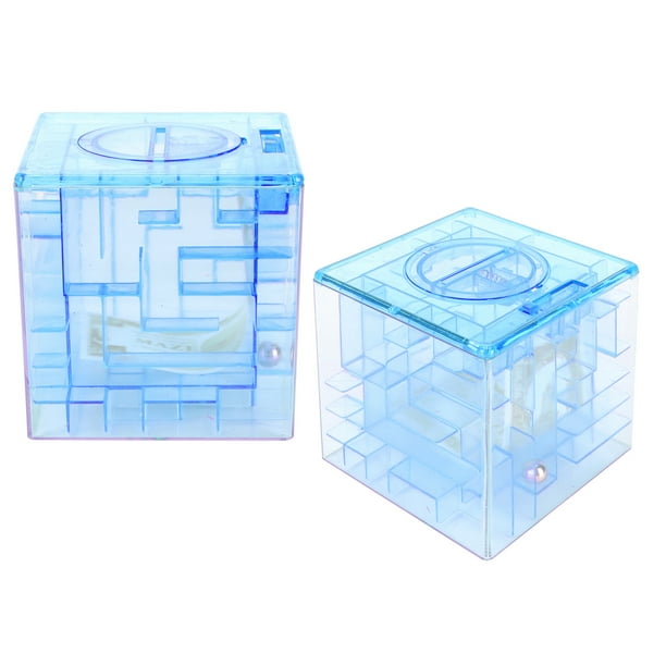 Boîtes-cadeaux De Puzzle D'argent, Mini Tirelire Amusante Exquise En  Plastique Pour Les Enfants Pour Les Pièces De Monnaie Pour L'argent Bleu 