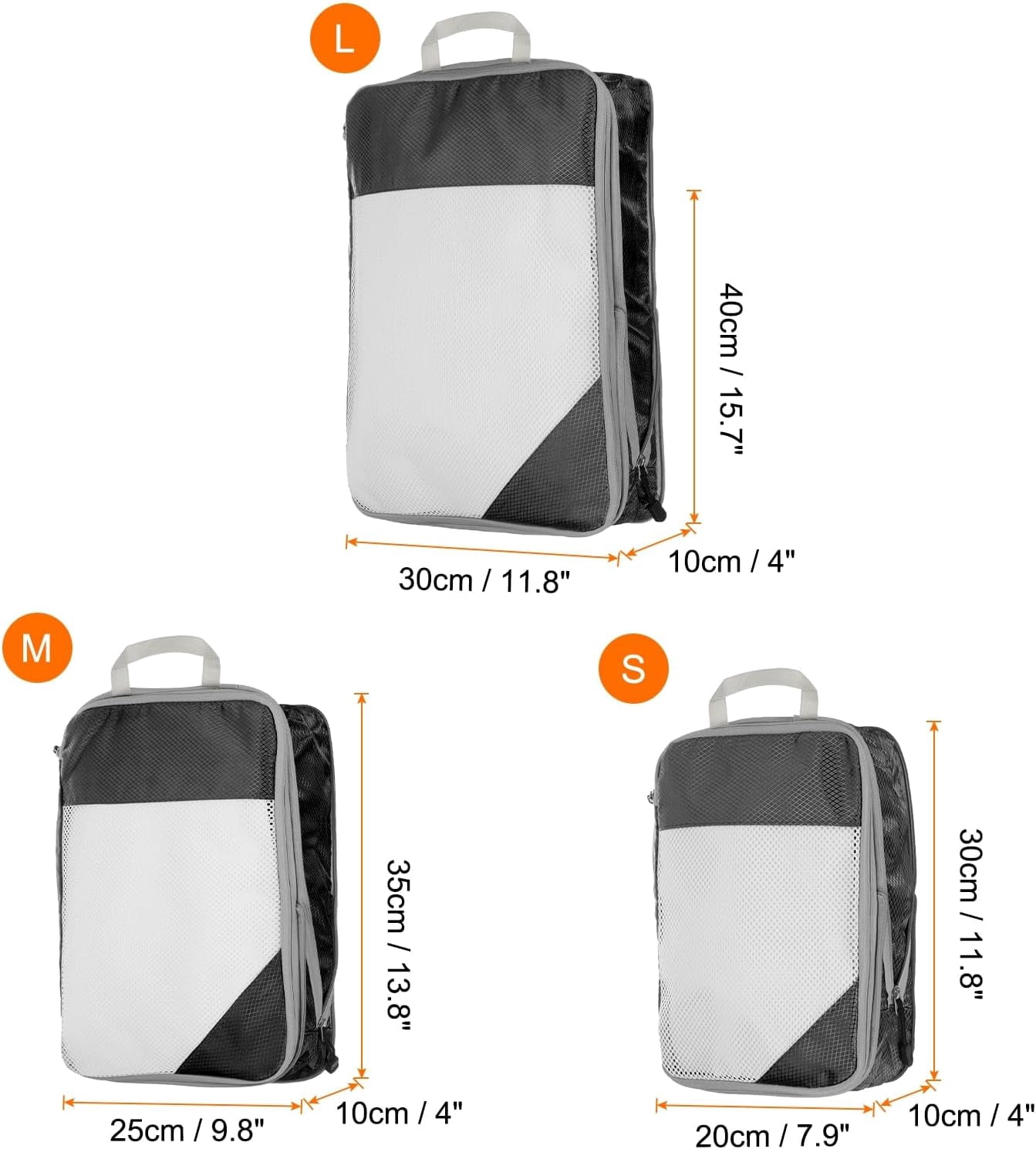 XiHAMA 3pcs Compression Packing Cube for Suitcases Lightweight Luggage Organizers Bag Travel Essentials Compression Bags for Carry on Suitcases