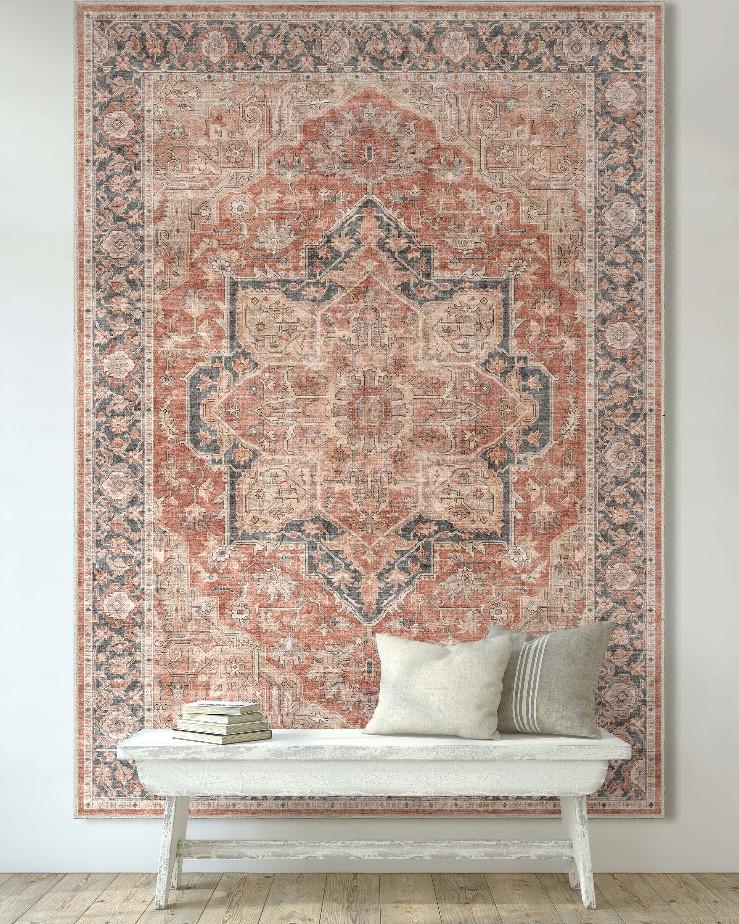 Well Woven Apollo Bolona Vintage Oriental Red Flatweave 3'3" x 5' Area Rug