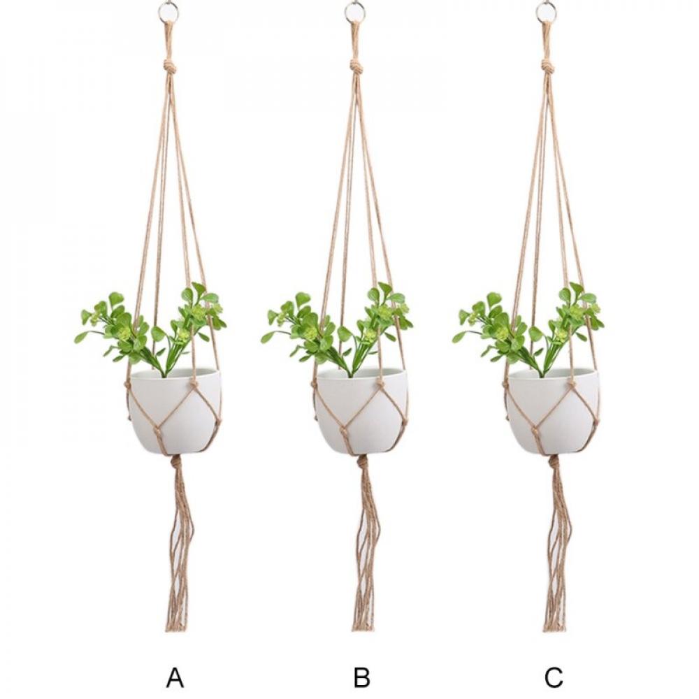 Handmade Pot Holder Macrame Hemp Hanging Hanger Planter Basket Rope Flower