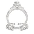 thumbnail image 3 of 1.00 Carat Vintage floral Bridal Set Engagement Ring with Round Diamond in 10k white Gold, 3 of 3