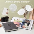 thumbnail image 6 of RECUTMS Photo Album 4x6 200 Photos,PU Leather Floral Picture Memory Book with Clear Pockets for Baby Wedding Family Travel Birthday (Gray), 6 of 10