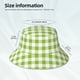 thumbnail image 3 of Balery White Green Plaid Sombreros para el sol para hombre y mujer, sombrero de pescador con UPF 50+, 3 of 6