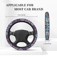 thumbnail image 3 of Uemuo Colorful Tie Dye Stained Glass 2 Printed Car Elastic Steering Wheel Cover - Universal Car Accessory for Diverse Cars Anti-Slip, and Comfortable- 15", 3 of 8