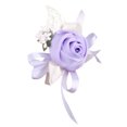thumbnail image 1 of Worallymy boda nupcial muñeca flor artificial floral mano pulsera dama de honor ramillete falso violeta Worallymy JD735804321, 1 of 7