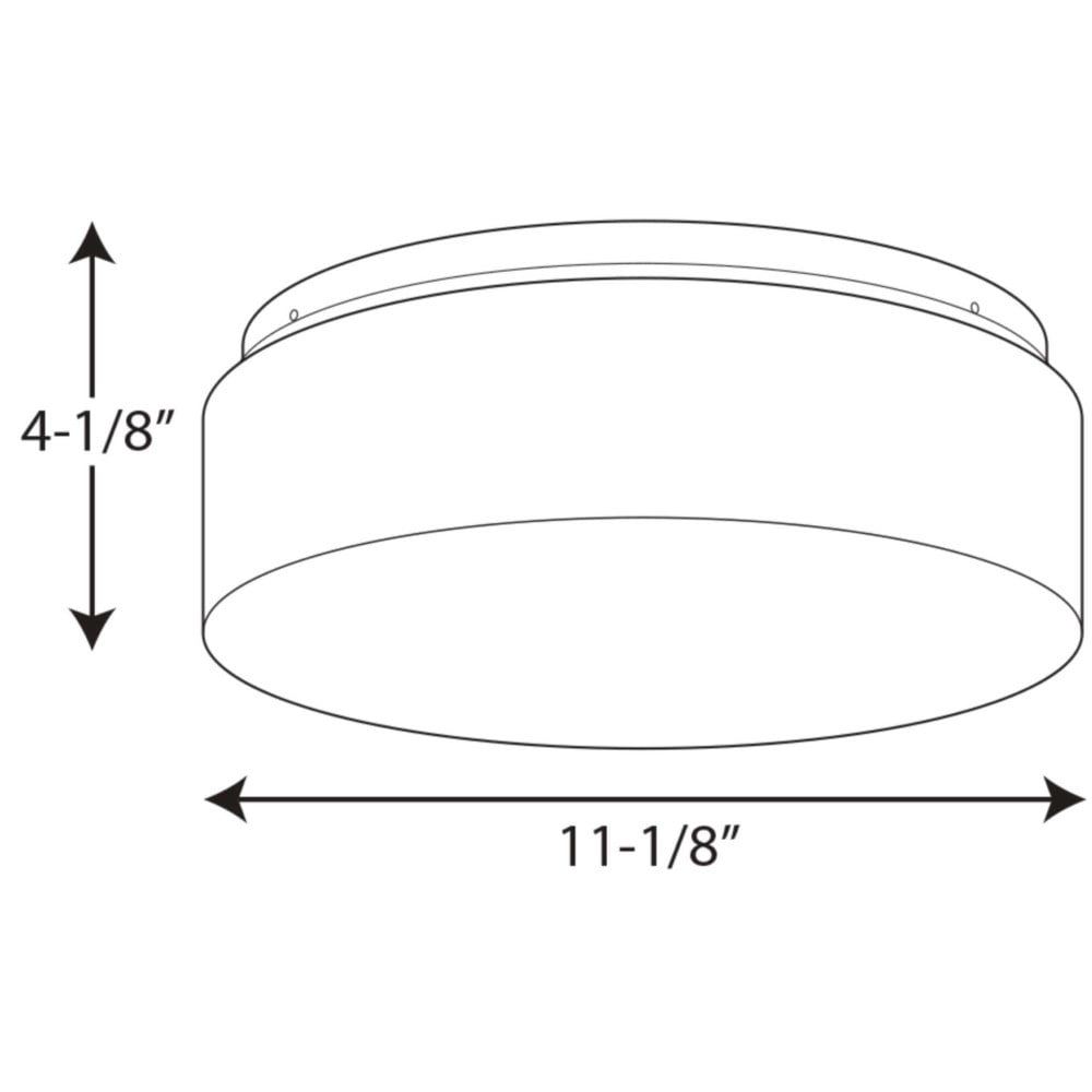One-Light 11" LED Drum Flush Mount