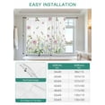 thumbnail image 6 of Botanical Tie Up Curtains for Windows 63 Inch Length Balloon Curtains Kitchen Adjustable Balloon Window Shade Blue Pink Daisy Floral Watercolor White Tie Up Valance Bathroom Curtain Window 52"x63", 6 of 6
