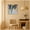 Sylvie Bright Gold, variant on Kate and Laurel Framed Canvas Wall Art Print EV Brushstroke 142 Square by Jessi Raulet of Ettavee, 30 x 30 Sylvie Walnut Frame, Modern Contemporary, Abstract Art for Wall Decor