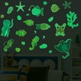 thumbnail image 3 of Etiqueta engomada del tema del océano que brilla en la oscuridad, pegatina linda del mar de dibujos animados para el techo de los niños, pegatinas del baño, océano fluorescente. ER, 3 of 5