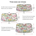 thumbnail image 5 of Universal Fit Accordion Auto Sunshade Windshield Sunshade 55'' x 27.6'' Pastel Peonies and Roses, 5 of 8