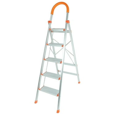 AmeriHome Ultra Slim Aluminum Three Step Folding Utility Step Ladder ...