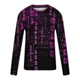 thumbnail image 2 of Tawop Mens Shirt Crew Neck Long Sleeve Pullover Graphic Casual Hot Pink 3XL, 2 of 5
