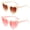 Pink and Beige, variant on Heart Shaped Sunglasses 2pcs UV400 Protection Goggle Vintage Cat Eye Sunglasses Mod Style Glasses for Outdoor Party Festivals