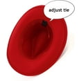 thumbnail image 5 of Women & Men Felt Western Cowboy Hat Classic Roll Up Brim Belt Buckle Cowgirl Fedora Hat, 5 of 7