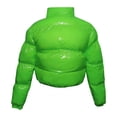thumbnail image 4 of LYXSSBYX Cropped Puffer Jackets for Women Clearance Women's Sexy Fashion Bright Metal Short Cotton Coat, 4 of 5