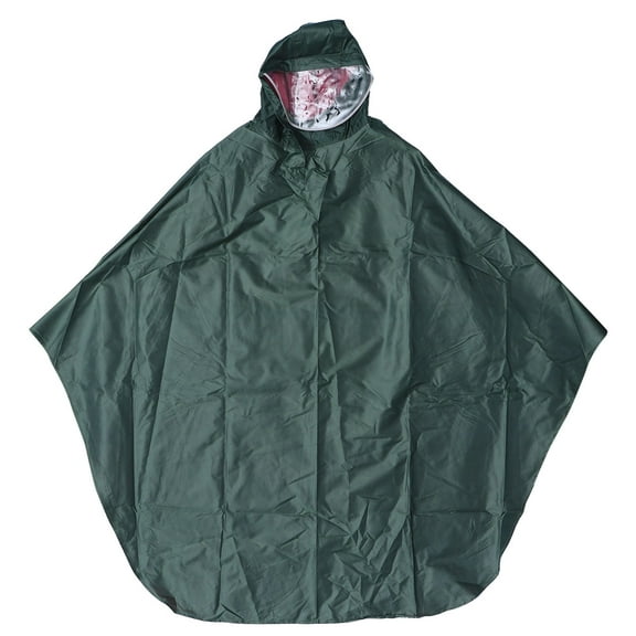 Raindrops  Hats Women Waterproof Jacket Rain Suit Raincoat Clear Poncho Green