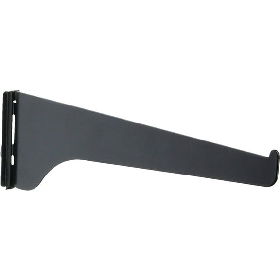 10" 180 Series Single Slotted Shelf Bracket, Black