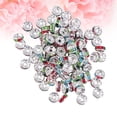 thumbnail image 2 of GOOHOCHY 80 cuentas espaciadoras de diamantes de imitación, colores surtidos, accesorios de joyería para pulseras, collares y manualidades (colores variados, 8 mm), 2 of 7
