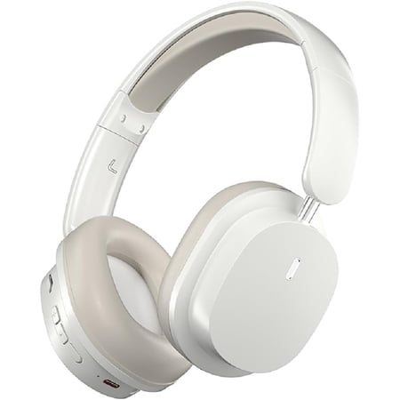 Wireless Bluetooth Headphones Over Ear Hi-Fi Stereo Wireless Headphones Foldable/Wired/Wireless with Microphone/TF  Available for TV  Travel  Home Office Headset  Quick Charge 20 Hours Playtime White