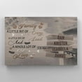 thumbnail image 3 of Customizaholic Family Personalized Canvas Wall Art, A Little Bit of Crazy Loud and a Whole Lot of Love Sign, Rustic Lake Dock Print, Custom Name Gift, 3 of 8