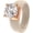 Nude and Rose Gold, variant on Silicone Ring – 7mm Round Solitaire CZ | Patented Design - GlowStone Collection by Rinfit