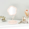 thumbnail image 3 of 1 Pc Espejo Cosmético de Girasoles de Escritorio para Viajes de Negocios Vacaciones Rosa Plástico Espejo Plateado, 3 of 3
