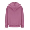 thumbnail image 6 of Ogiraw Womens Tops Hoodies for Women Zip Up Hoodie Women Womens Casual Solid Long Sleeve Zipper Hooded Coat Pocket Sweatshirt Tops Hot Pink, 6 of 6