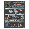thumbnail image 2 of Cohas Goat Theme Birthday Milestone Chalkboard, 12 by 16 inches, 3 Pastel Markers, 2 of 6
