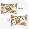 thumbnail image 2 of Sikiie Frog Hold Strawberry Print Plush Pillow Cover, Wrinkle-proof and Stain-resistant Pillow Protector without Pillow Core, Home Decoration-20"x30", 2 of 6