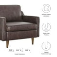 thumbnail image 2 of Modway Impart Modern Genuine Leather Upholstered Armchair in Brown, 2 of 7