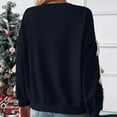 thumbnail image 5 of 3D Bow Trim Sweatshirt for Women Crewneck Long Sleeve Pullover Tops Loose Fashion Sweaters Casual Trendy Clothes Valentine's Day Christmas Graphic Outfits Fall Winter Tops, 5 of 8