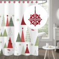 thumbnail image 4 of Ganchos para cortinas de ducha con forma de copos de nieve navideños iluminados por el sol, 12 unidades, 4 of 5