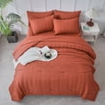 thumbnail image 3 of Davulos Comforter Set King Size 7 Pieces Boho Striped Bed in a Bag Shabby Chic Bedding Comforter Sets Microfiber Tufted Bed Set for All Season, 3 of 7