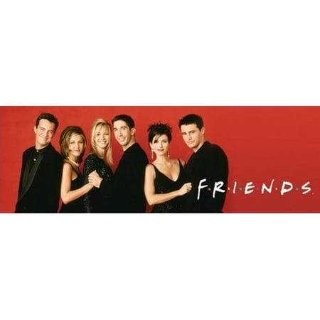 Friends Group Chandler Rachel Phoebe Ross Monica Joey TV Series Poster 36x12 (Chandler And Joey Best Friends)