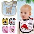 thumbnail image 3 of 1pcs Baby Bibs Cotton Cartoon Cute Baby Bibs Newborn Boy Girl Eating Feeding Bibs Saliva Towel R0F8, 3 of 8